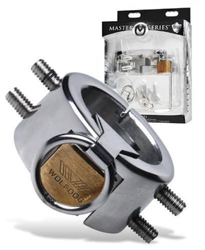 Masters Series Diablo Stainless Steel CBT Spiked Chamber For Him - Chastity Devices Master Series 
