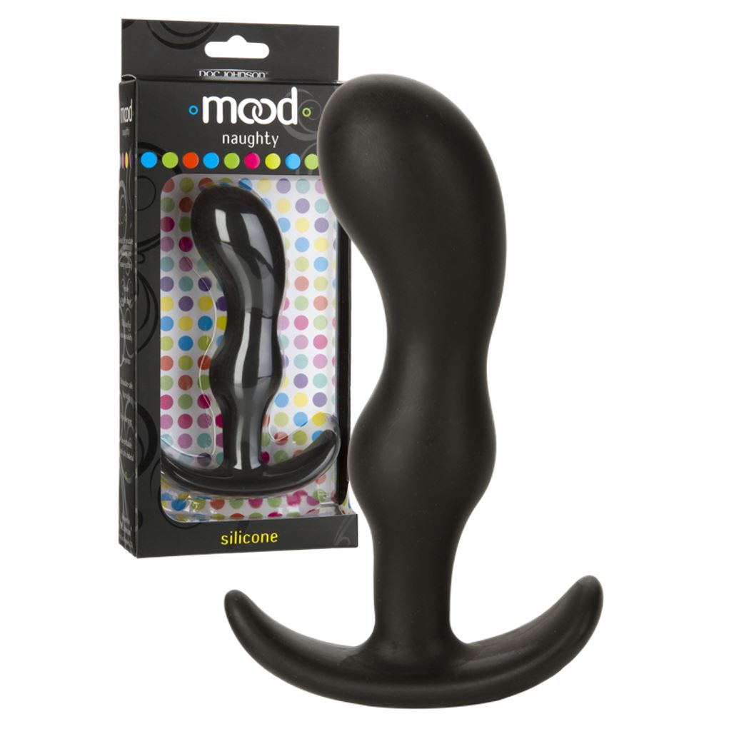 Doc Johnson Mood Naughty 2 Silicone Butt Plug Black Love is Love Doc Johnson Mood Naughty 2 Silicone Butt Plug Black Love is Love