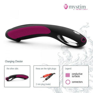 Mystim E-stim Charging Chester Silicone Dildo ElectroSex Gear - Mystim Mystim 