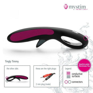 Mystim E-stim Tingly Timmy Silicone Dildo ElectroSex Gear - Mystim Mystim 