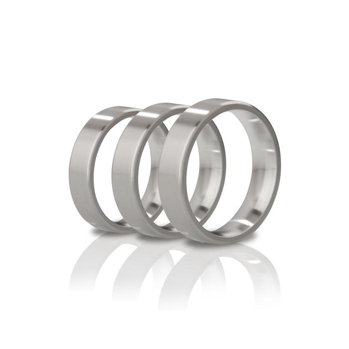 Mystim His Ringness The Duke Stainless Steel Cock Ring Brush-Finished [Limited Time Offer]