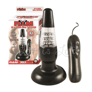 Nasstoys Ram Up & Down Anal Satisfier 3 Speed Waterproof Black Anal - Anal Vibrators Nasstoys 