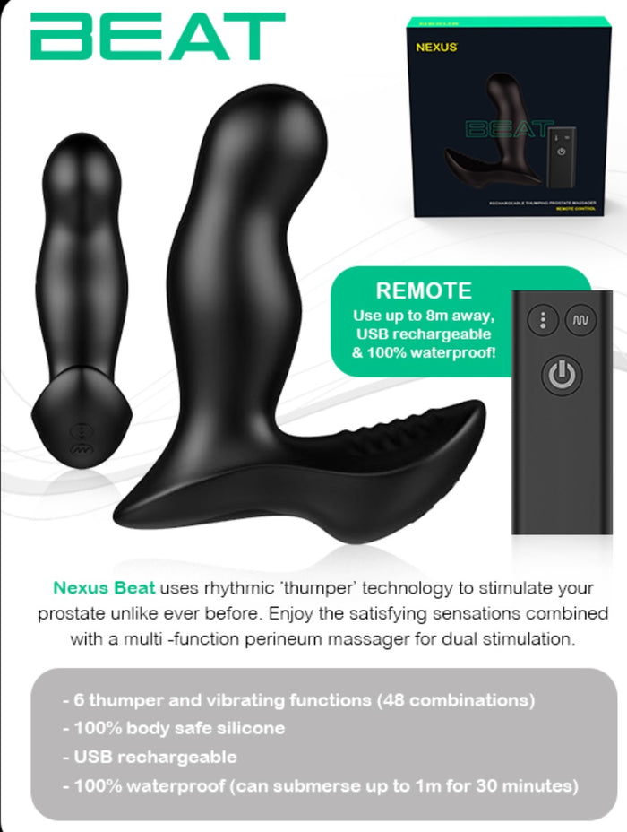 Nexus BEAT Rechargeable Thumping Remote Control Prostate Massager