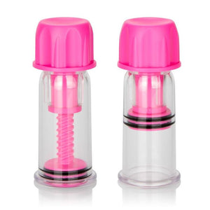 Nipple Play Vacuum Twist Suckers Black or Pink (Newly Replenished) Nipple Toys - Nipple Suckers Calexotics 