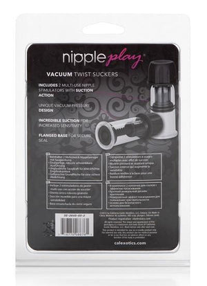 Nipple Play Vacuum Twist Suckers Black or Pink (Newly Replenished) Nipple Toys - Nipple Suckers Calexotics 
