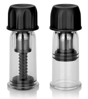 Nipple Play Vacuum Twist Suckers Black or Pink (Newly Replenished) Nipple Toys - Nipple Suckers Calexotics 