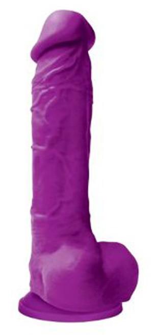 NS Novelties Colours Pleasures Silicone 8 Inch Purple Dildo ( Newly Replenished) Dildo - Realistic Dildos NS novelties 