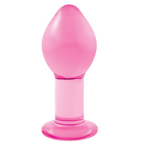 NS Novelties Crystal Premium Glass Pink 4 Inch Large Anal - Anal Glass Toys NS novelties 