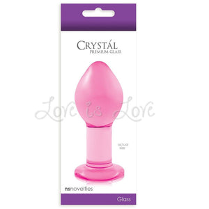 NS Novelties Crystal Premium Glass Pink 4 Inch Large Anal - Anal Glass Toys NS novelties 