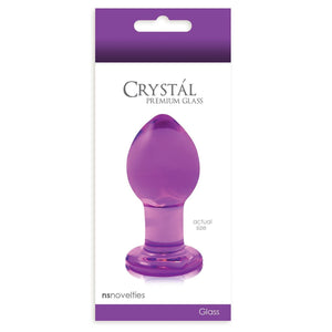 NS Novelties Crystal Premium Glass Purple 3 Inch Medium ( New Packaging Replenished on Apr 19) Anal - Anal Glass Toys NS Novelties 