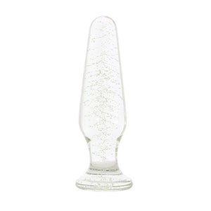 NS Novelties Firefly Glass Tapered Plug Clear Glow In The Dark Anal - Anal Glass Toys NS Novelties 
