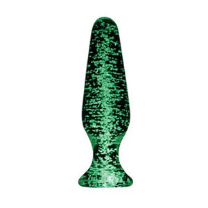 NS Novelties Firefly Glass Tapered Plug Clear Glow In The Dark Anal - Anal Glass Toys NS Novelties 
