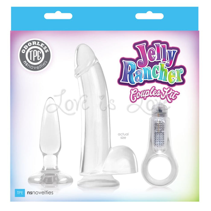 NS Novelties Jelly Rancher Couples Kit Clear (Last Piece)