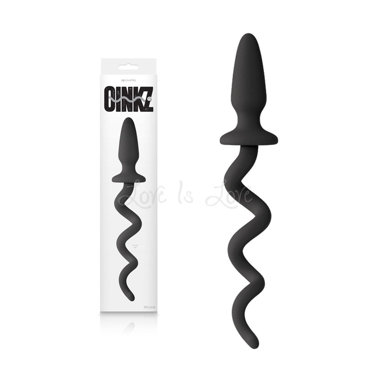 NS Novelties Oinkz Tail Butt Plug Black Love is Love NS Novelties Oinkz Tail Butt Plug Black Love is Love