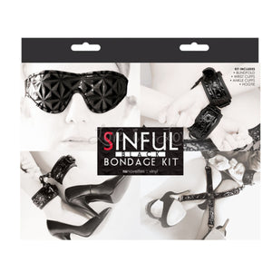NS Novelties Sinful Bondage Kit Black Bondage & Restraint Kits NS Novelties 