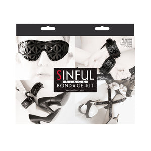 NS Novelties Sinful Bondage Kit Black Bondage & Restraint Kits NS Novelties 