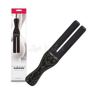 NS Novelties Sinful Forked Slapper Black Bondage - Paddles/Spankers/Ticklers NS Novelties 