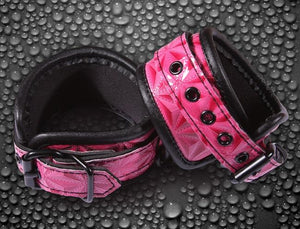 NS Novelties Sinful Wrist Cuffs In Black or Pink Bondage - Ankle & Wrist Restraints NS novelties 