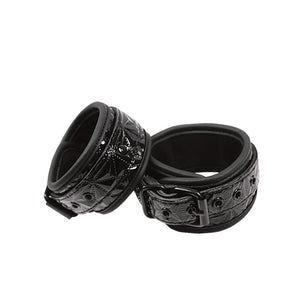NS Novelties Sinful Wrist Cuffs In Black or Pink Bondage - Ankle & Wrist Restraints NS novelties Black 
