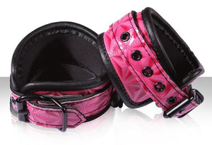 NS Novelties Sinful Wrist Cuffs In Black or Pink Bondage - Ankle & Wrist Restraints NS novelties Pink 