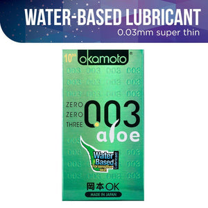 Okamoto 0.03 Aloe 4s or 10s Enhancers & Essentials - Condoms Okamoto 