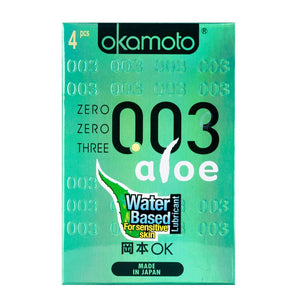 Okamoto 0.03 Aloe 4s or 10s Enhancers & Essentials - Condoms Okamoto 4s 
