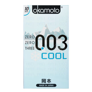 Okamoto 0.03 World's Thinnest Condom With Cool (10 Pcs) Enhancers & Essentials - Condoms Okamoto 