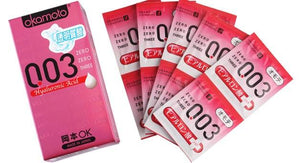 Okamoto 0.03 World's Thinnest Condom With Hyaluronic Acid - For Deep Moisturizing Sensation Enhancers & Essentials - Condoms Okamoto 