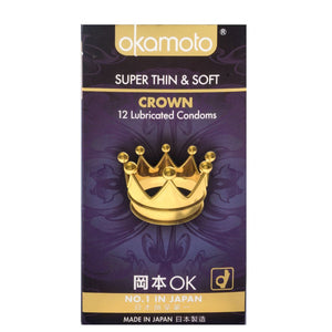 Okamoto Crown Condoms Pack of 3s or 12s Enhancers & Essentials - Condoms Okamoto Pack of 12s 