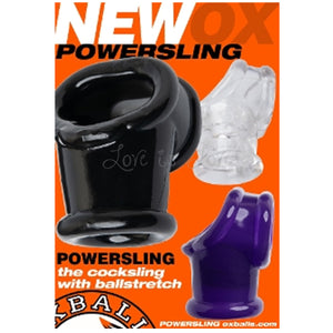 Oxballs Powersling Cocksling & Ballstretcher Black or Clear or Eggplant buy in Singapore LoveisLove U4ria