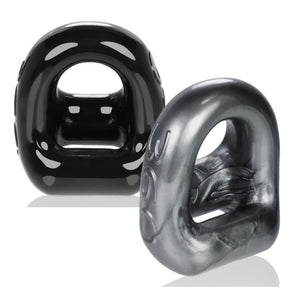 Oxballs 360 Dual Cockring and BallSling OX-3013 Black or Clear or Steel Cock Rings - Oxballs C&B Toys Oxballs 