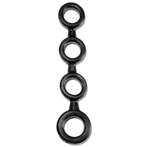 Oxballs 4-Ball Cock Ring With 3-Attached Ball Rings OX-1079 Cock Rings - Oxballs C&B Toys Oxballs 