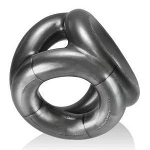 Oxballs Atomic Jock Tri-Sport 3-Ring Sling Black or Steel AJ-1076 Cock Rings - Oxballs C&B Toys Oxballs 