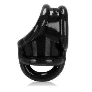 Oxballs Ballsling Cocksling with Splitter Black OX-3027 Cock Rings - Oxballs C&B Toys Oxballs 