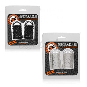 Oxballs Gripper Nipple Suckers by Atomic Jock AJ-1073 Black & Clear Nipple Toys - Nipple Suckers Oxballs 