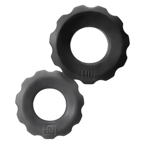 Oxballs Hunkyjunk Cog 2-Size 2-Pack C-Rings Tar/Stone Cock Rings - Oxballs C&B Toys Oxballs 