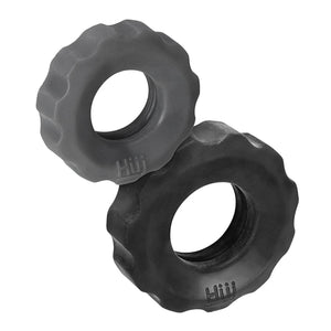 Oxballs Hunkyjunk Cog 2-Size 2-Pack C-Rings Tar/Stone Cock Rings - Oxballs C&B Toys Oxballs 