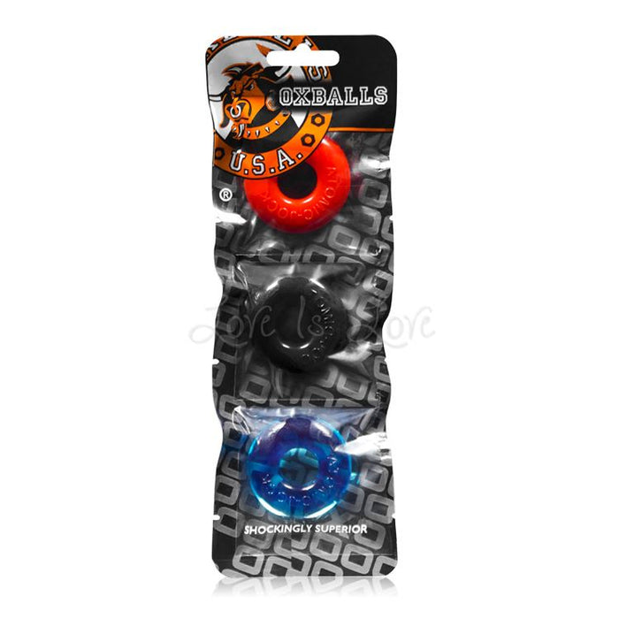 Oxballs Ringer 3-pack Cock Ring OX-1324 Multi Color
