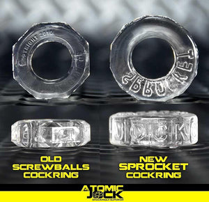 Oxballs Sprocket Cock Ring AJ-1043 Black or Clear (New Packaging) Cock Rings - Oxballs C&B Toys Oxballs 