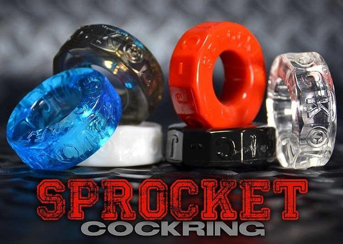 Oxballs Atomic Jock Sprocket Cock Ring AJ-1043 Black or Clear or Ice Blue