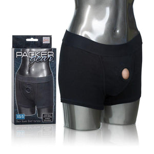 Packer Gear Black Boxer Brief Harness XS/S or M/L or L/XL Strap-Ons & Harnesses - Harnesses Calexotics XS/S 
