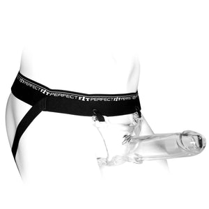 Perfect Fit Armour Knight Molded Hollow Strap On in Black or Clear (Retail Popular Hollow Strap-On) Strap-Ons & Harnesses - Hollow Strap-Ons Perfect Fit 