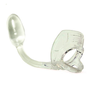 Perfect Fit Armour Tug Lock Small Plug 1.1 Inch 28 mm Clear Cock Rings - Cock Ring & Anal Plug Perfect Fit 