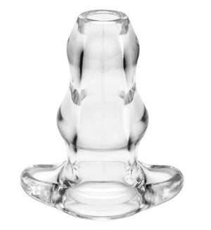 Perfect Fit Double Tunnel Plug Medium Black or Clear Anal - Exotic & Unique Butt Plugs Perfect Fit Medium Clear 
