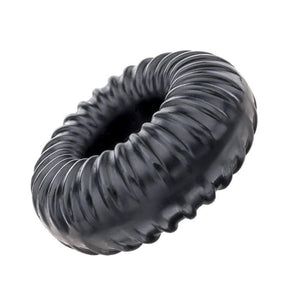 Perfect Fit Ribbed Ring Cock Ring Black or Clear For Him - Cock Rings Perfect Fit 