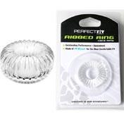 Perfect Fit Ribbed Ring Cock Ring Black or Clear For Him - Cock Rings Perfect Fit Clear 