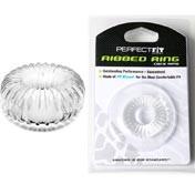 Perfect Fit Ribbed Ring Cock Ring Black or Clear (Good Review)