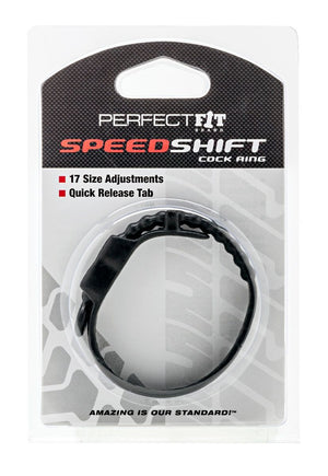 Perfect Fit Speed Shift 17 Size Adjustments Red Black Cock Rings - Adjustable Cock Rings Prefect Fit 