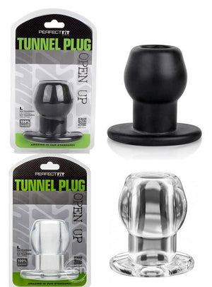 Perfect Fit Tunnel Plug in Clear Or Back Anal - Exotic & Unique Butt Plugs Perfect Fit 