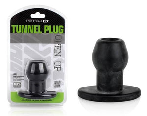 Perfect Fit Tunnel Plug in Clear Or Back Anal - Exotic & Unique Butt Plugs Perfect Fit Medium Black 